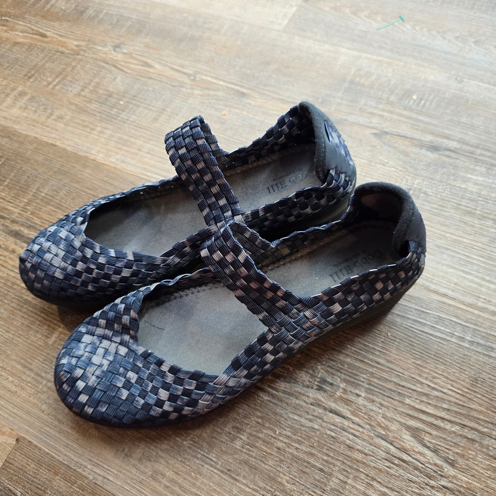 Cobb‎ Hill New Balance Mantra Woven Mary Jane Flats Blue Grey Womens 9 M